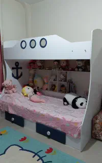 تخت چوبی دوطبقه کودک ونوجوان