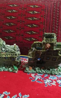 مجسمه کشتی آکواریوم ماهی سانت دو تیکه