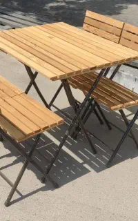 میز صندلی تاشو چوبی