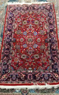 فرش دستباف زرنیم کسم ننج