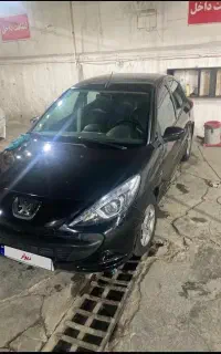 ۲۰۷ مشکی، بدون رنگ،سقف فلز، فنی بی نقص