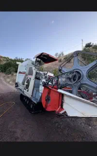 کار با کمباین زنجیری