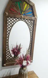 جا کفشی چوبی سنتی وهمراه با آینه