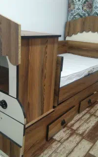 تخت سه کاره کودک طرح کلبه