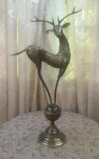 اهوی برنجی اسب برنجی حکاکی کار دست