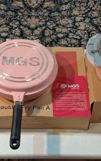 سرویس قابلمه و ماهیتابه ۱۰ پارچه برند MGS صورتی نو