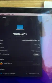 مک بوک پرو ۱۳ اینچMackbook pro m2 11 inch