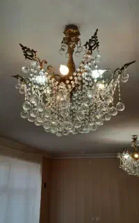 لوستر برنزی خالص ۶شاخه محکم