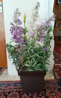 گلدان بزرگ گل مصنوعی