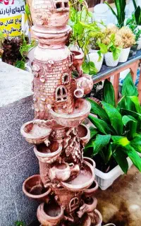 آبنما سفالی ۵ طبقه