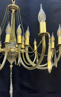 نمونه لوستر برنجی کلاسیک/لوستر ارمغان ساده برنجی