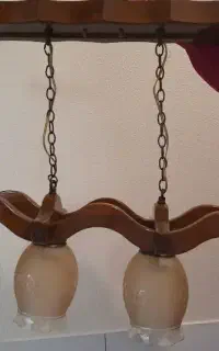 لوستر۴شعله چوبی آشپزخانه