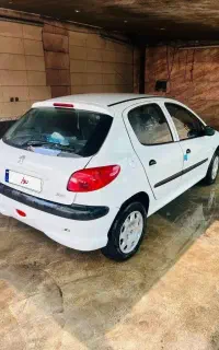 پژو ۲۰۶ سفید درحد خشک تیپ ۳