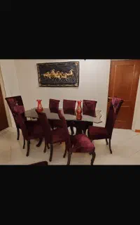 فروش صندلی و میز نهارخوری ۸ نفره دست دو