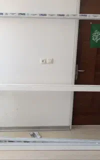 در و پنجره ی آلومینیوم دوجداره نو و در حد نو
