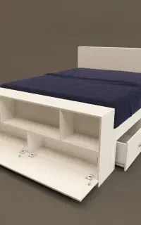 تخت دونفره باکسی کشودار /نوین چوب /ام دی اف