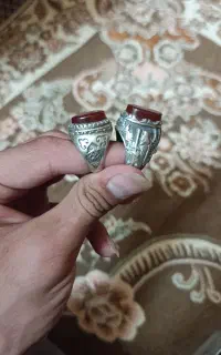 دو عدد انگشتر عقیق یمنی