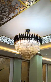 لوستر سقفی بزرگ کریستالی