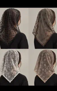 اسکارف توری، سوتین ابری و جوراب زنانه
