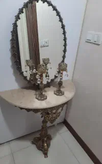 آینه شمعدان و کنسول برنز