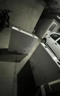دو عدد باکس ام ادی اف درب دار لولا دار