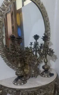 اینه شمعدان برنجی