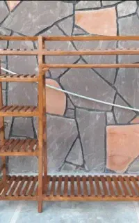 رگال چوبی لباس و کفش و کیف