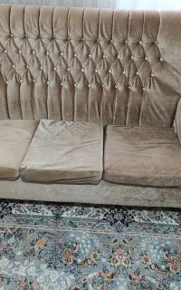 مبل هفت نفره همراه عسلی و جلو مبلی