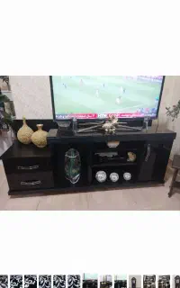 میزتلویزیون mdfمشکی(دوکشو)کاملا سالم