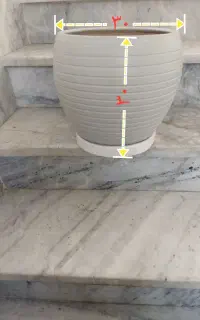 گلدان سفالی پلاستیکی باکس گل خالی