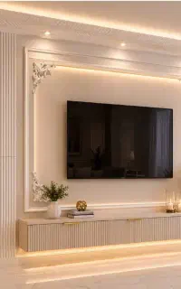 کارگاه گچ بری پیش ساخته قاببندی دیوار tv وال