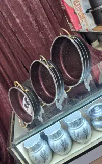 ست تابه سه تیکه تمام گرانیت چدنی ورق ضخیم