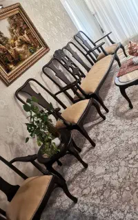 نهارخوری ۸ نفره و مبل ۹ نفره با یه بوفه
