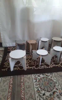 زیر گلدانی چوبی تاشو