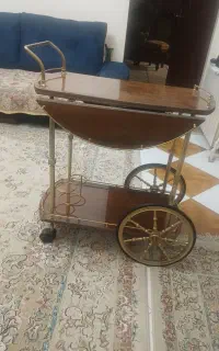 میز بار با قطر 60 سانت بالدار ومتحرک انتیک