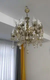 لوستر برنجی 10شعله وزن بالا