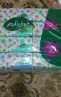 دستمال فول تایم دولایه و لیوان یکبار م