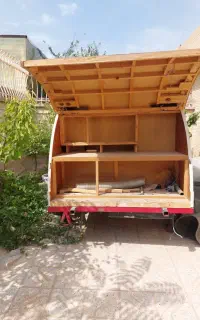 کاروان کمپر چوبی نیمه اماده