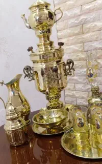 سماورذغالی برنجی