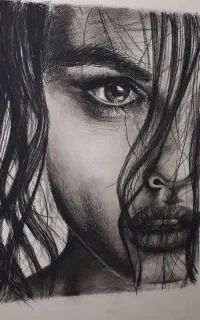 سفارش نقاشی سیاه قلم و آبرنگ