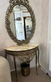 آیینه شمعدان برنز
