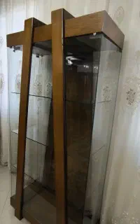 ویترین طرح چوبی و شیشه ایی