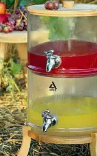 کلمن شیشه ای ۲طبقه به همراه کاپ کیک