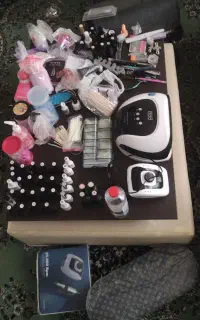 وسایل ناخن کاری کامل همراه وسایل اسبا
