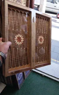 معرق کاری خاتم کاری تخته نرد مهره لیزری