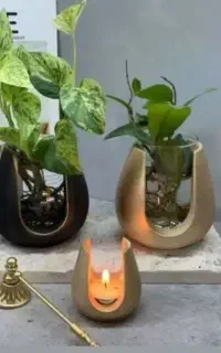 دکوری ، شمع، سنگ. مصنوعی