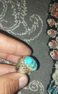 انگشتر فیروزه و آمیتست