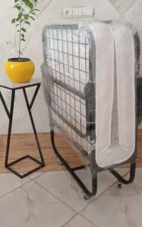 تخت تاشو فلزی کمجا  با تشک طبی مدل k2214