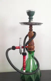 قلیان نو  شیشه طرح سبز زمردی