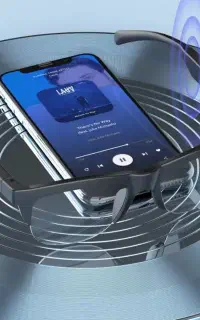 عینک ضد UV ایرپاددار هندزفری بیسیم